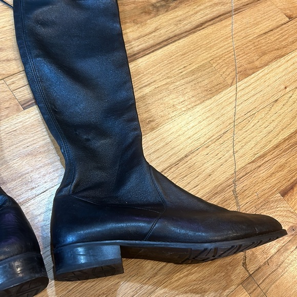 Thigh high beautiful Stuart weitzman black leather boots - Picture 12 of 13